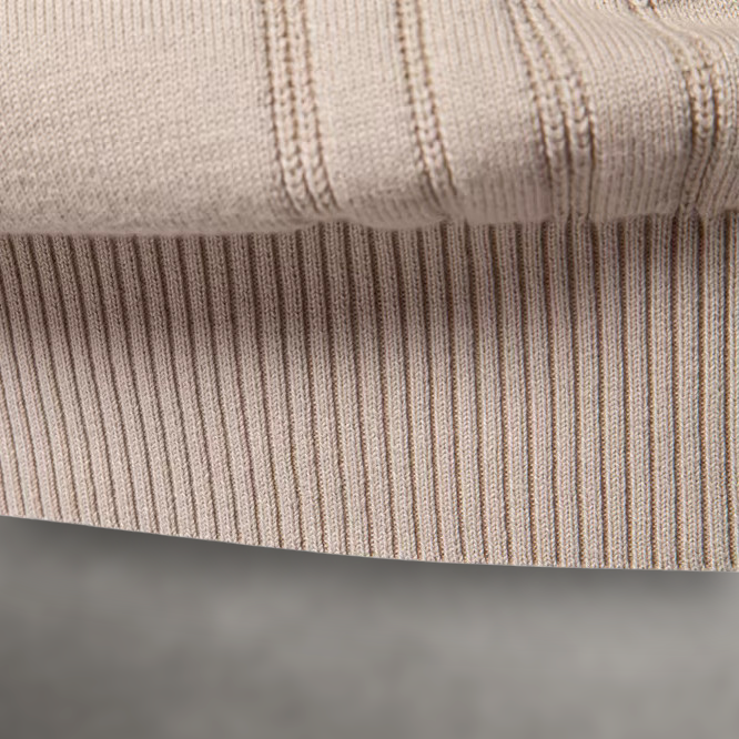 Structured Grid Cotton Sweater