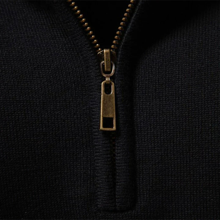 Heritage Diagonal Weave Mock Neck Pullover